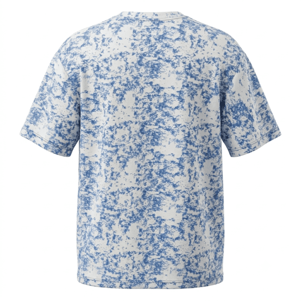 Premium Oversized Abstract Splash T-Shirt | Blue, Yellow & Brown