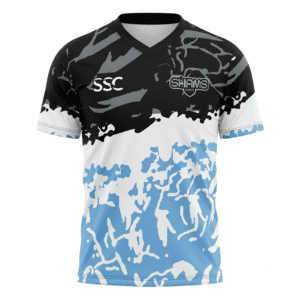 SSC (Shams Sports) Premium Sports Performance Jersey – Black, White & Sky Blue