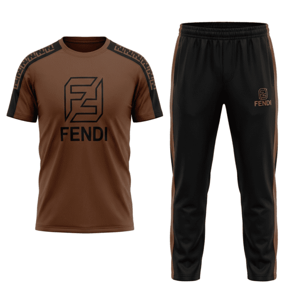 Gemini_Generated_Image_43efuo43efuo43ef Fendi Style Premium Dry-Fit T-Shirt & Trouser Sports Tracksuit Set For Men