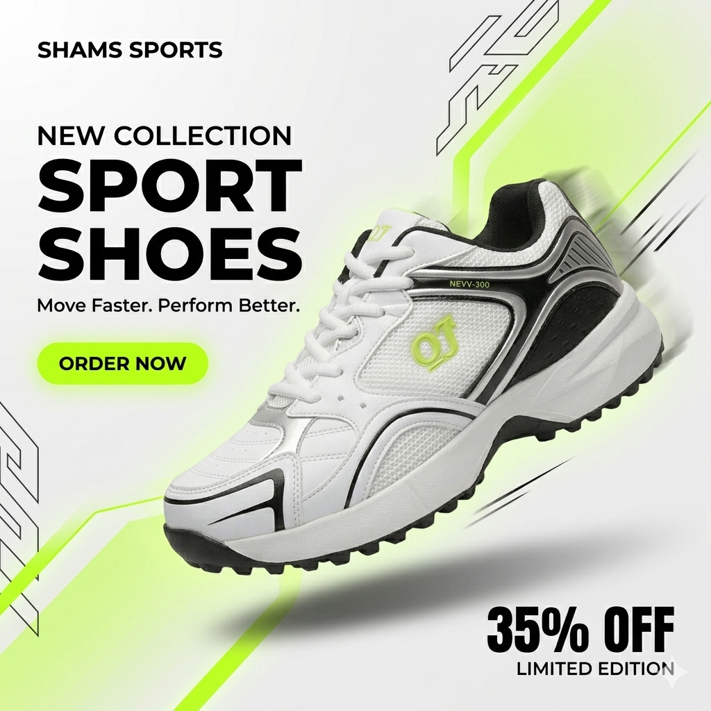 Shams Sports Men’s Sport Running Shoes – Lightweight Casual & Training Sneakers(Green,Blue,Red)
