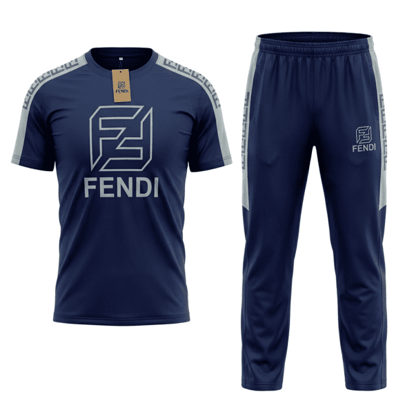 Gemini_Generated_Image_rbnk7erbnk7erbnk Fendi Style Premium Dry-Fit T-Shirt & Trouser Sports Tracksuit Set For Men