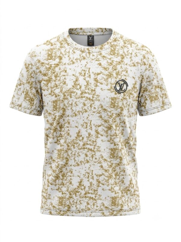 Premium Oversized Abstract Splash T-Shirt | Blue, Yellow & Brown