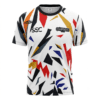 a (1) SSC (Shams Sports) Premium Geometric Sports Jersey – White Multicolor Edition